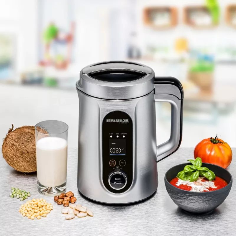 Sriubų ir augalinių gėrimų virimo aparatas Rommelsbacher SVD 1400, 1,3 L, 1400 W, sidabrinis, plastikinis korpusas