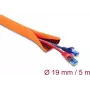 Apsauginė spiralė kabeliams savaime užsidaranti dviejų sluoksnių 5 m x 19 mm DELOCK 19028 oranžinė