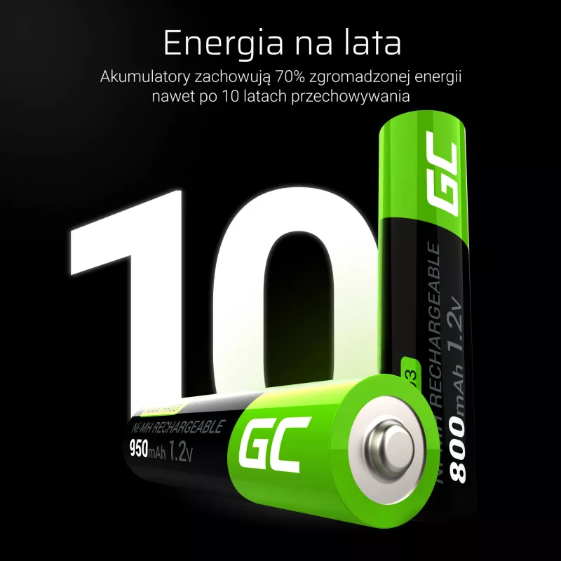 Green Cell GR08 įkraunama AAA baterija, nikelio-metalo hidrido (NiMH)
