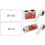 agipa Lipdukai 100911 Stačiakampiai Nuimami Balti 21 x 12 mm — 1000 lipdukų/ritinyje