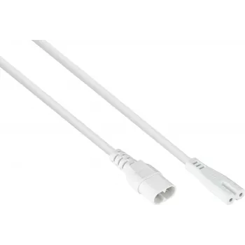 kabelmeister Euro prailginimo kištukas C8 (tiesus) į lizdą C7 / Euro 8 (tiesus), baltas, 0,75 mm², 0,1 m (SK0870-W001)