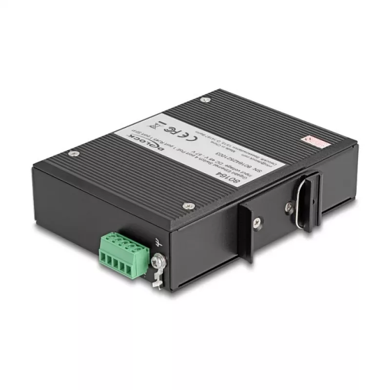 Tinklo jungiklis DELOCK 80164 4 prievadų Gigabit PoE su 1 RJ45 kylančiosios linijos prievadu