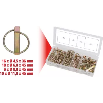 Spaudimo kaiščių rinkinys ks tools 970.0550 – 50 vnt., įvairių skersmenų ir ilgių