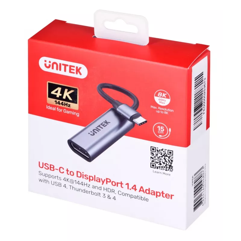 Unitek Adapter USB-C į Displayport 1.4, 8K@60Hz, V1415A