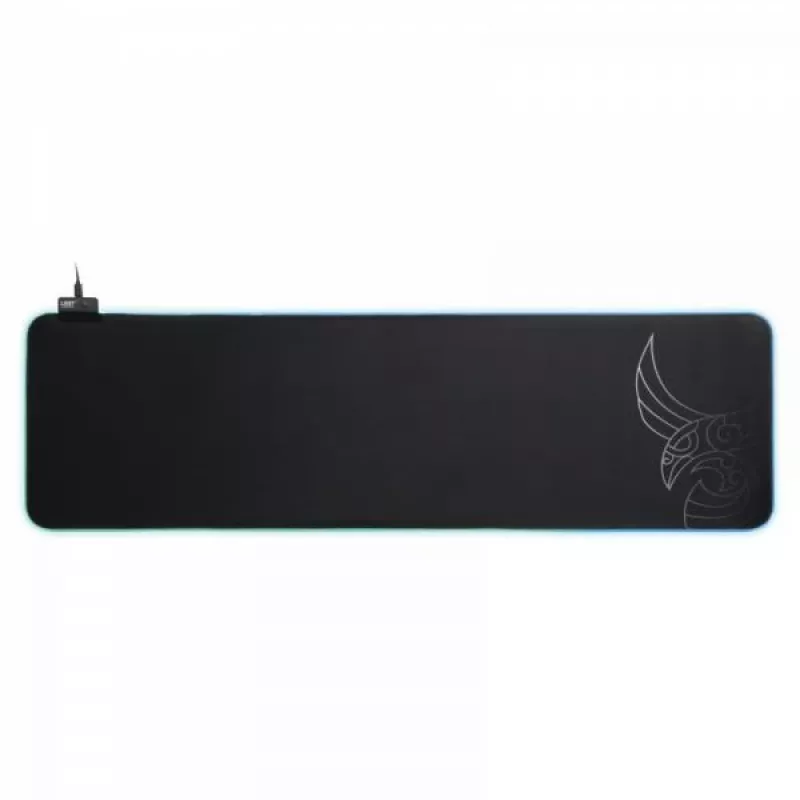 L33T Gaming 160406 Asar Bardagi XXL RGB žaidimų pelės kilimėlis, greitas paviršius, 920 x 294 x 3 mm, juodas