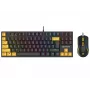 Tracer HORNET 87 klaviatūra ir pelė žaidimams USB QWERTY juoda, geltona