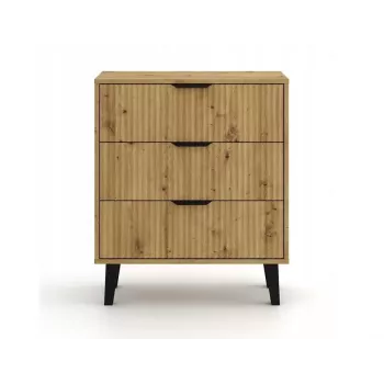 SCANDI 3S plonas ąžuolas ARTISAN komoda