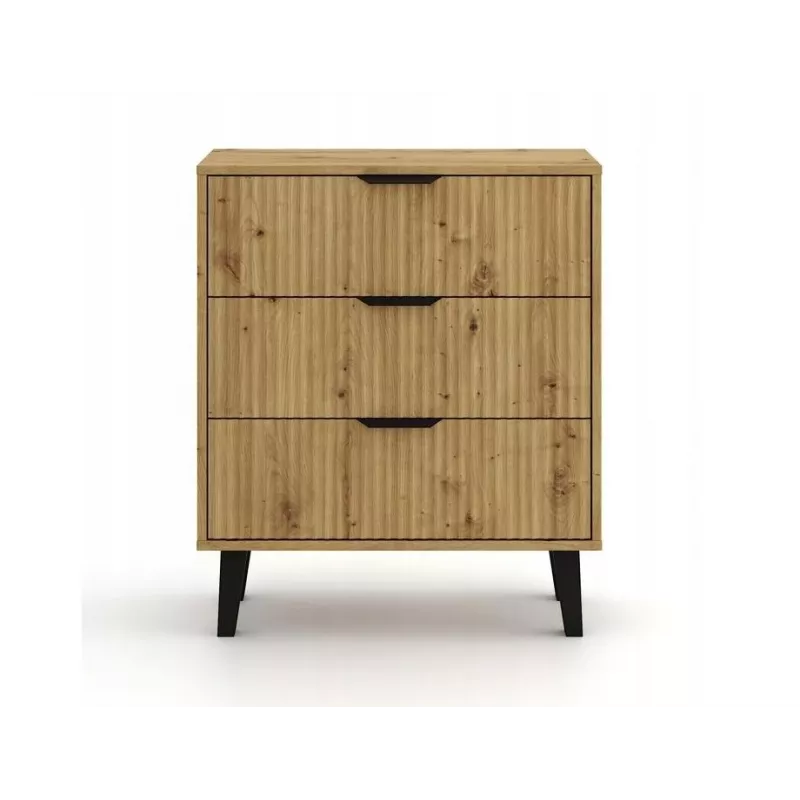 SCANDI 3S plonas ąžuolas ARTISAN komoda