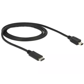 USB laidas DeLOCK 83603 USB 2.0 1m USB C Mini-USB B Juodas