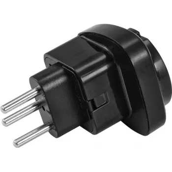 Maitinimo kištuko adapteris Omnitronic 30236262 EU į CH 10A, skirtas prijungti ES įrenginius prie Šveicarijos lizdų