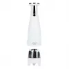 Elektrinis druskos ir pipirų malūnėlių rinkinys Adler AD 4449W Steel White, keraminiai girnapusiai, 150 ml, įkraunamas per USB-C