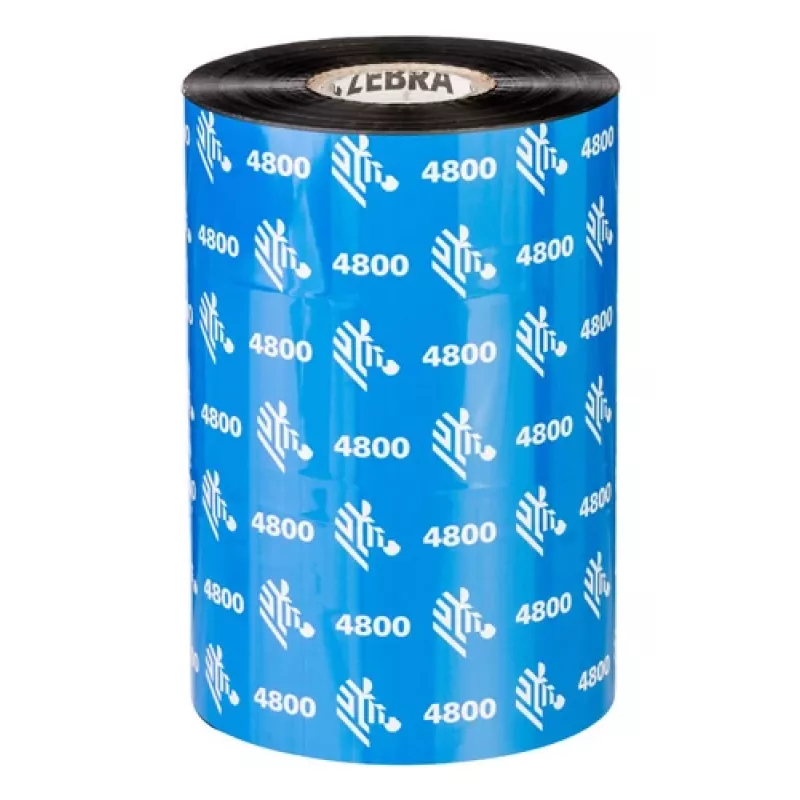 Zebra 4800 Performance Resin termo juosta 450 m Juoda
