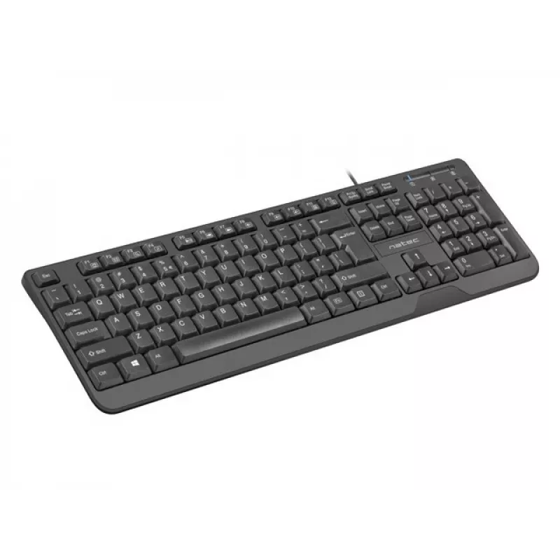 Natec Trout Slim USB klaviatūra, JAV išdėstymas, juoda