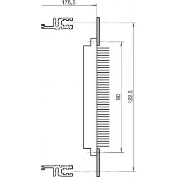 SCHROFF FLAT RAIL 84HP DIN41612 (4VNT./RINKINYS) - Lentynos aksesuaras (20822048)