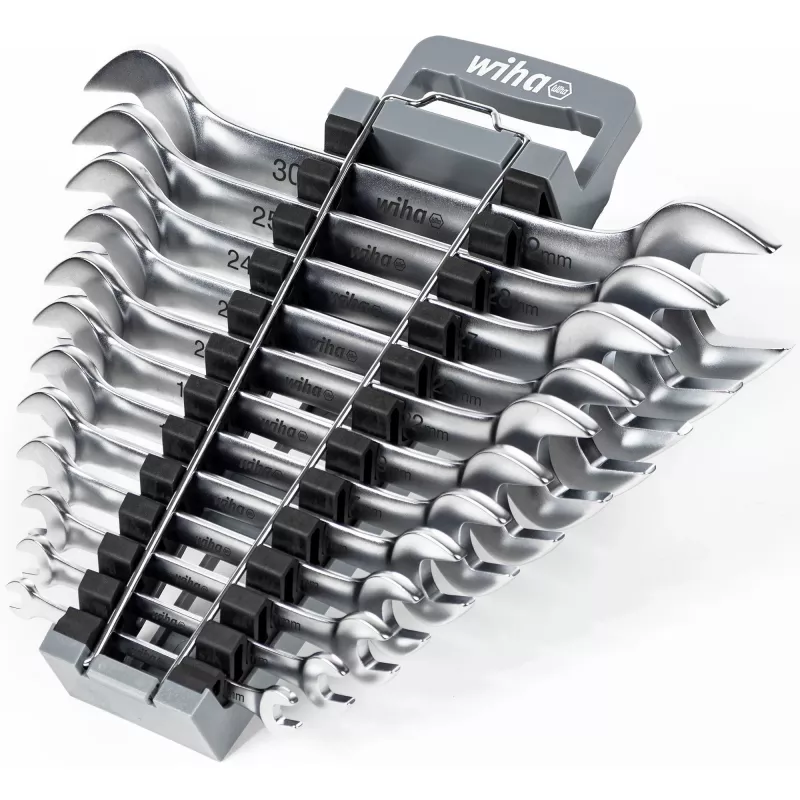 Dvigalvių veržliarakčių rinkinys Wiha 44753 – 12 vnt., dydžiai SW 6–32 mm