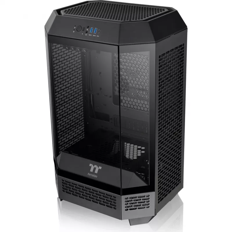 Thermaltake The Tower 300 Black Micro Tower – Kompiuterio korpusas su grūdintu stiklu, skirtas žaidimams