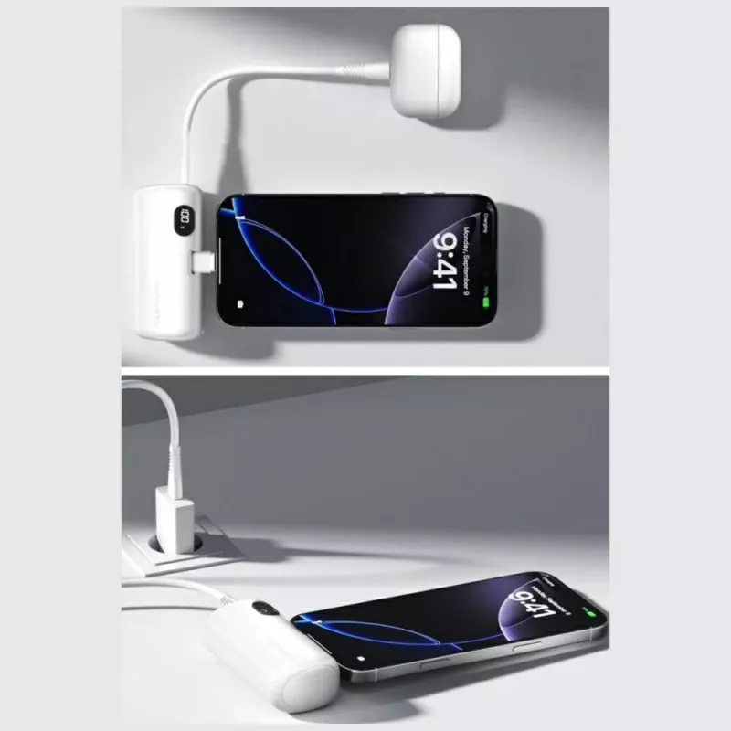Power bank 4smarts 541657 5000 mAh Li‑Ion baltas USB‑C 2 prievadai PD 2.0 PPS Quick Charge 3.0 3.63 V