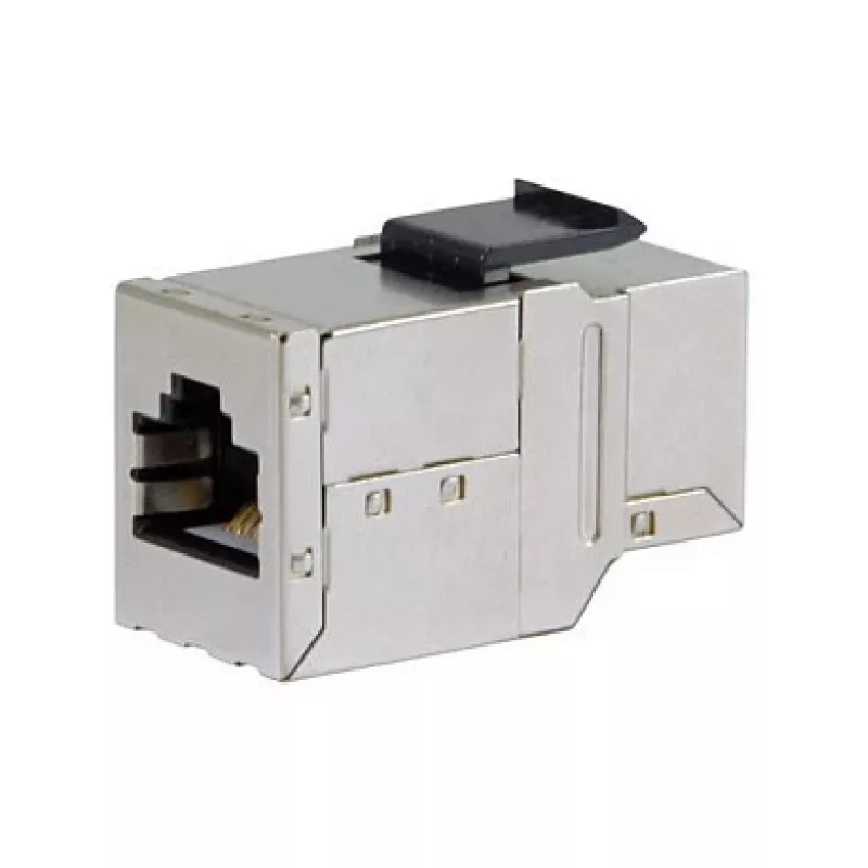 Shielded Cat6 Keystone Inline Coupler 8 vnt. rinkinys, EQUIP — Plokščia konstrukcija, RJ-45, 17×35.5×24.4 mm, sidabrinė