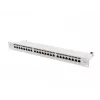 Patch panel 1U LANBERG PPS7-1024-S — 24 prievadai, Cat7, F/UTP, metalinis, 1U (445×102×44,5 mm)