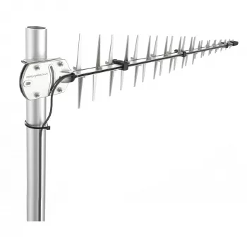 Poynting Antennas LTE/GSM stiebo antena A-LPDA-0092 sidabrinė SMA (M) LoRa Helium 11dbi Yagi/stiebo antena SMA vyriška 7m kabelis