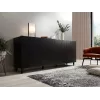Komoda Cama Meble ETNA 2000×420×820 mm, juoda matinė