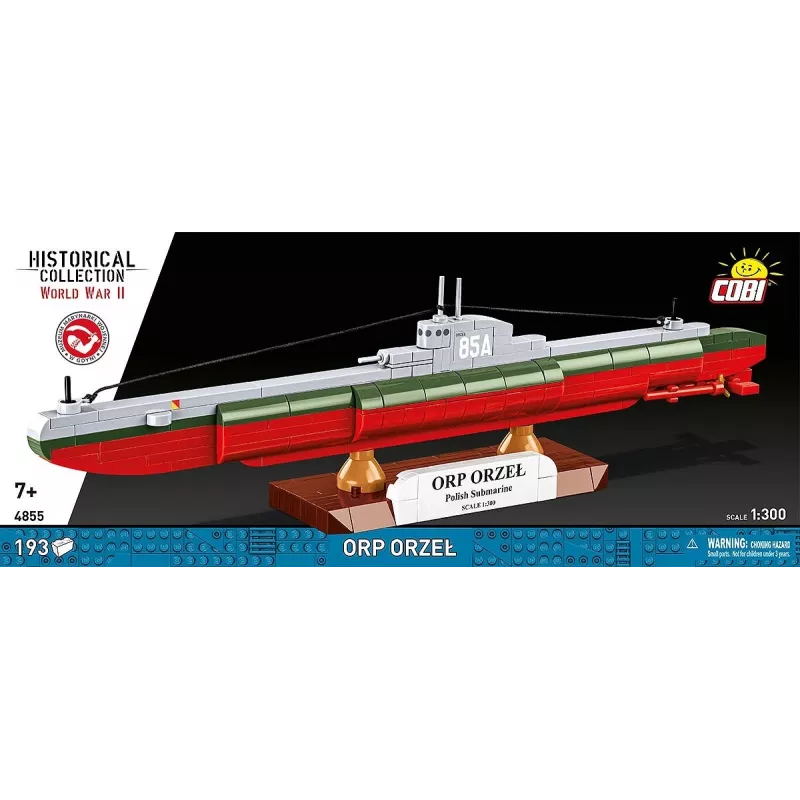 Konstruktorius Cobi ORP Orzeł 193 kaladėlių laivo modelis