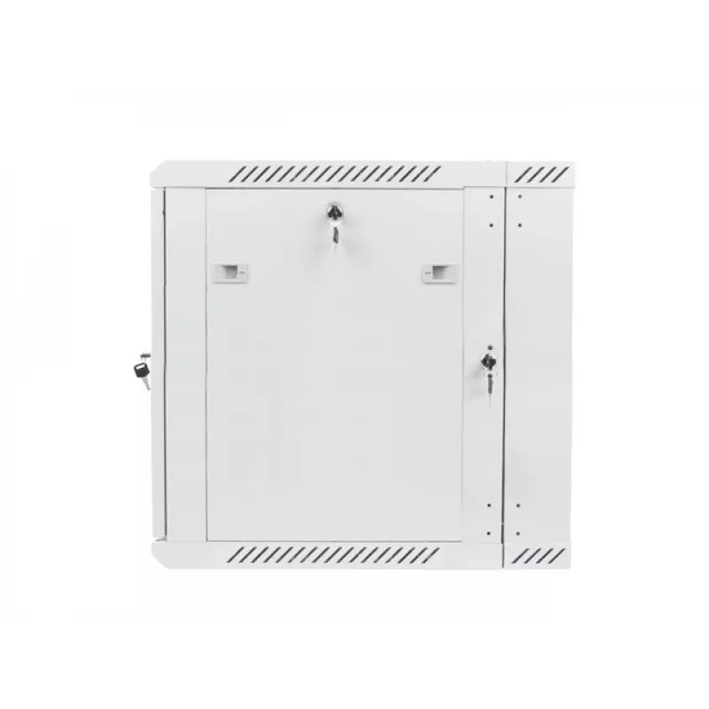 Dviejų sekcijų sieninis 19 inch 12U 600x600 pilkas LANBERG spintos korpusas (plokščioje pakuotėje)