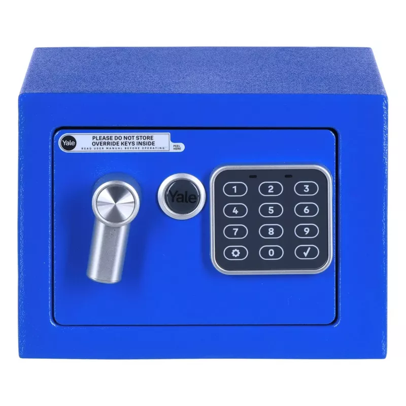 Stovimas seifas Yale YSV/170/DB2/B Steel Blue, kombinacinis užraktas, 3,8 L, tvirtinimas prie grindų/sienos
