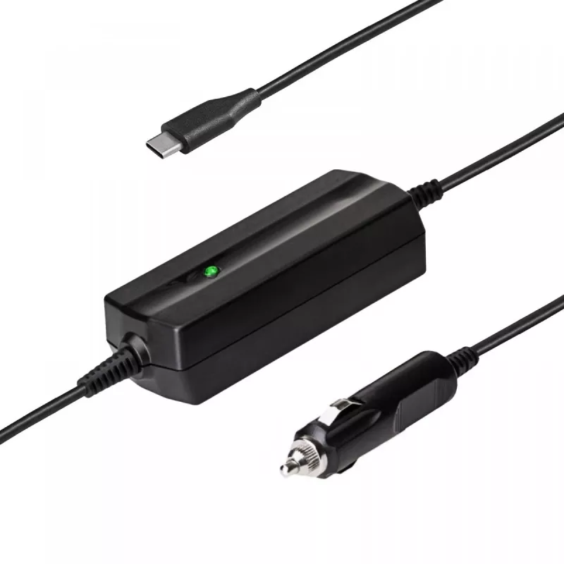 Akyga AK-ND-83 USB-C automobilinis įkroviklis 65 W, Power Delivery, 12/24 V įėjimas, 5–20 V išėjimas, 1,8 m