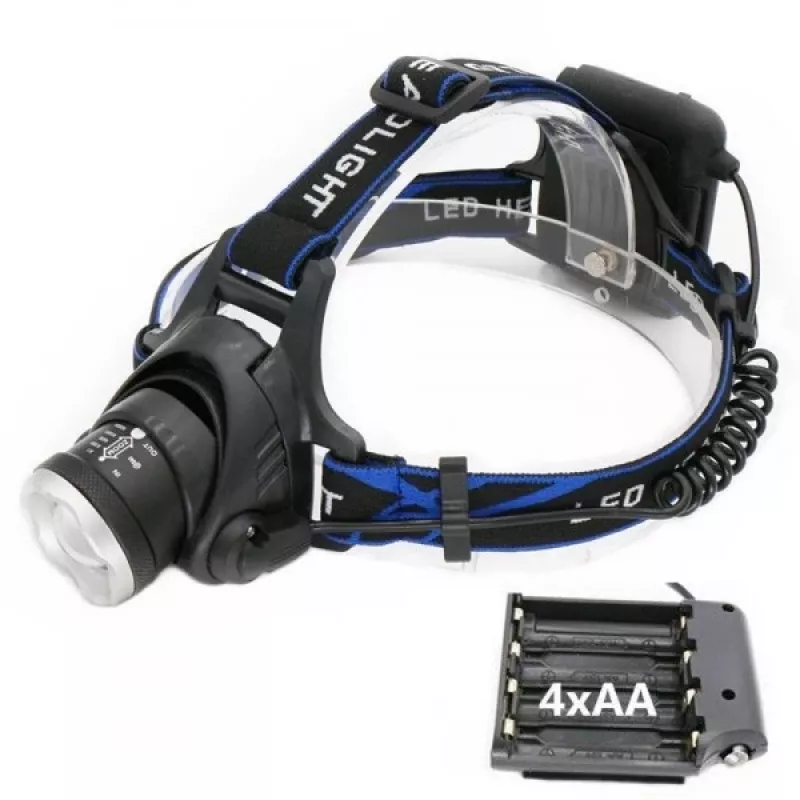 Kaktos žibintuvėlis ESPERANZA EOT005 — LED Cree T6, 3W, 600 lm, AA x2, aliumininis korpusas, atsparus vandeniui ir smūgiams, reguliuojamas dirželis