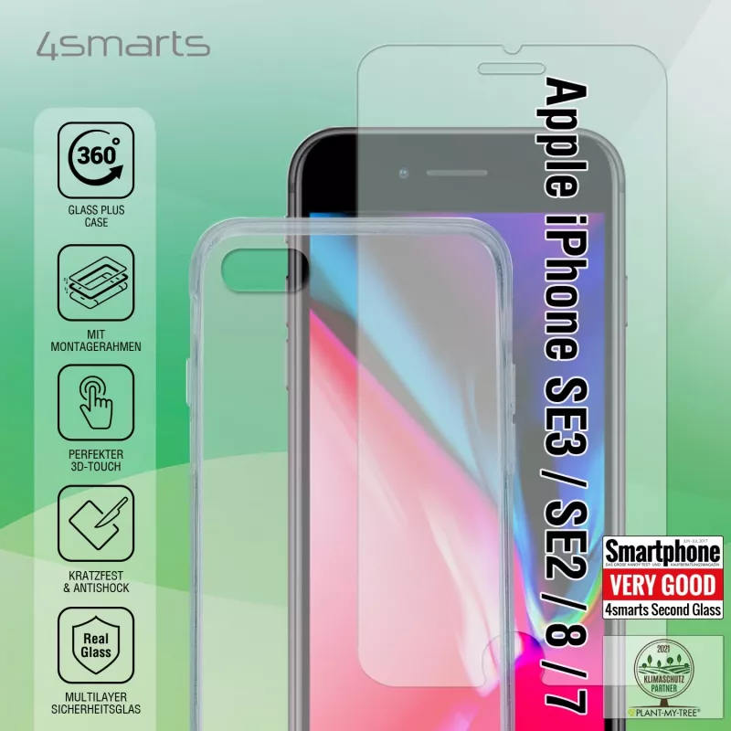 Mobilaus telefono dėklas 4smarts 360° Starter Set Skaidrus 11,9 cm (4,7 colio)