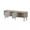 TV spintelė Cama Meble FELLINI 150x40x52 cm, kašmyro rėmas, aliejumi dengtas ąžuolo viršus