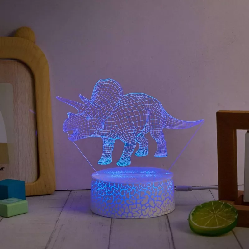 Stalinė LED lempa MANTA SNL117RGB RGB 3D dinozauras dekoratyvinis apšvietimas