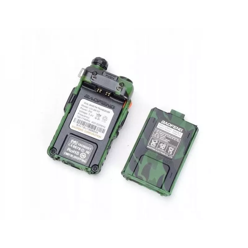 Nešiojama racija Baofeng UV-5R 5W HT kamufliažinė – dviejų juostų FM, 5W, 1800 mAh baterija