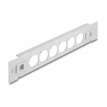 Patch panel Delock 10 colų D-Type 6 prievadų beįrankis pilkas