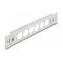Patch panel Delock 10 colų D-Type 6 prievadų beįrankis pilkas