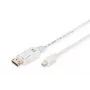 Mini DisplayPort – DisplayPort kabelis Digitus AK-340102-010-W (1 m, baltas)