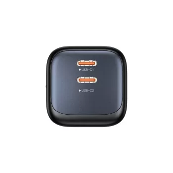 Unitek sieninis įkroviklis 2x GaN 45W — 2× USB‑C PD 3.0 ir QC greitasis įkrovimas