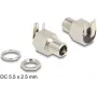 DeLOCK DC lizdas 5,5 x 2,5 mm moteriškas skydinis lituojamas kampuotas 20 V 10 A