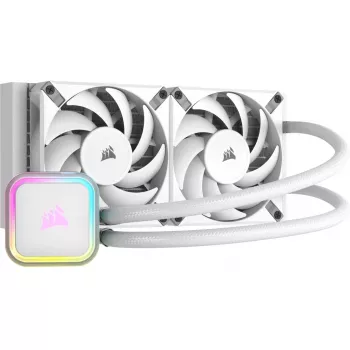 CORSAIR iCUE H100i RGB ELITE procesoriaus vandens aušinimo sistema 1 pakuotė balta 120 mm