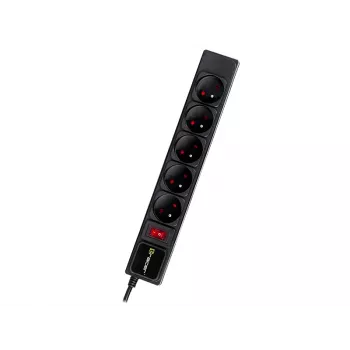 Ilgintuvas su apsauga nuo viršįtampių TRACER PowerGear Tracer 47138 5 m juodas