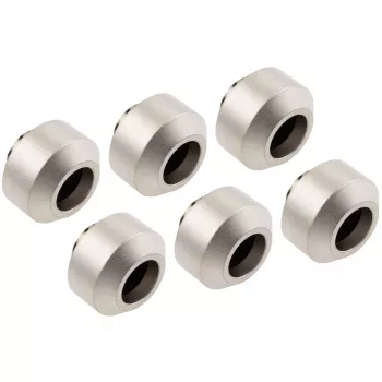 OPTIMUS OP-FIT-HARD-12MM-NICKEL-6PACK kietųjų vamzdelių jungčių rinkinys – 12 mm, 6 vnt. su montavimo įrankiu, satino nikelis