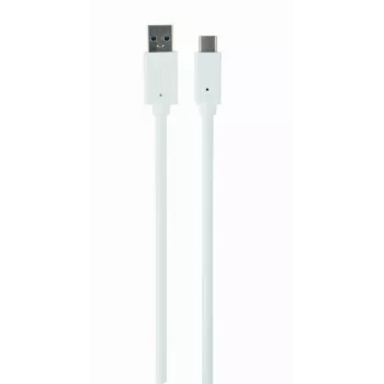 USB duomenų laidas Gembird USB A į USB C 1 m, USB 3.2 Gen 1, baltas
