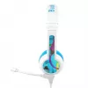 Belaidės ausinės BuddyPhones School+ – lankelis, apgaubiančios, 20–20000 Hz, 1,4 m laidas, mėlyna/balta