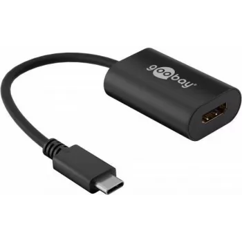 Wentronic goobay išorinis vaizdo adapteris USB-C į HDMI, juodas (38532)