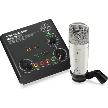 Mikrofonų rinkinys Behringer Voice Studio – įrašymo ir podcastų kūrimo komplektas
