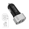 Automobilinis kroviklis 2xUSB 2.4A aliuminis