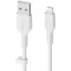 Laidas Belkin Cbl Scicone USB-A LTG 2M balta USB A USB C Lightning