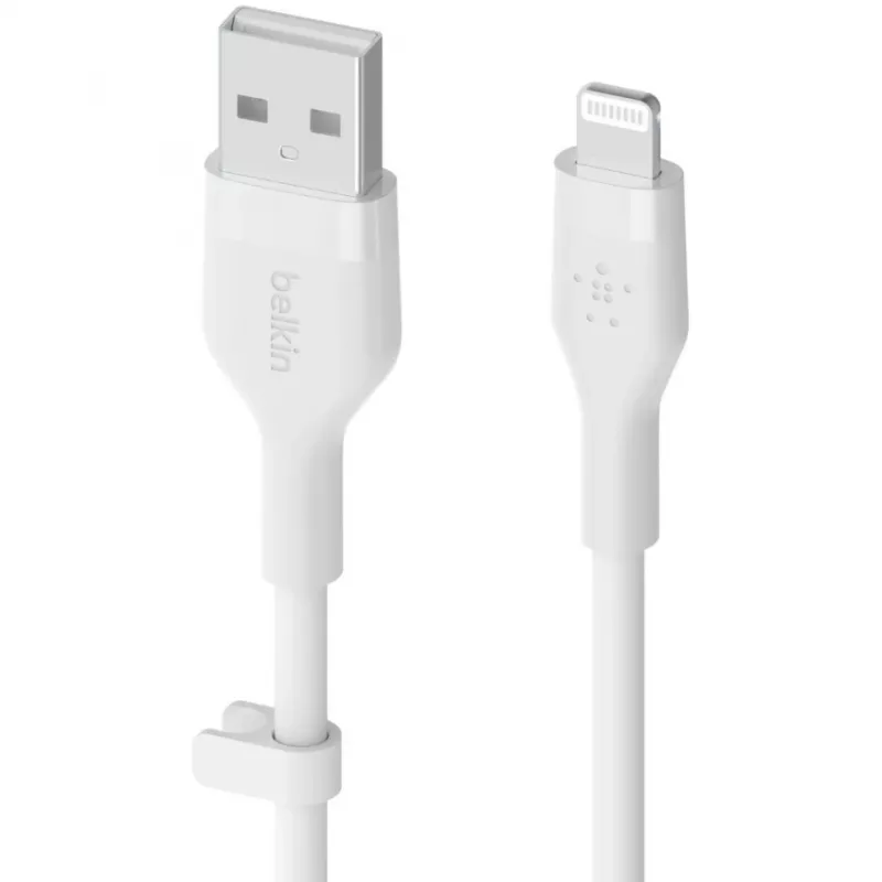 Laidas Belkin Cbl Scicone USB-A LTG 2M balta USB A USB C Lightning