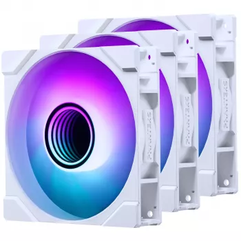 PHANTEKS M25G2-120 D-RGB White 120mm korpuso ventiliatorius su RGB apšvietimu